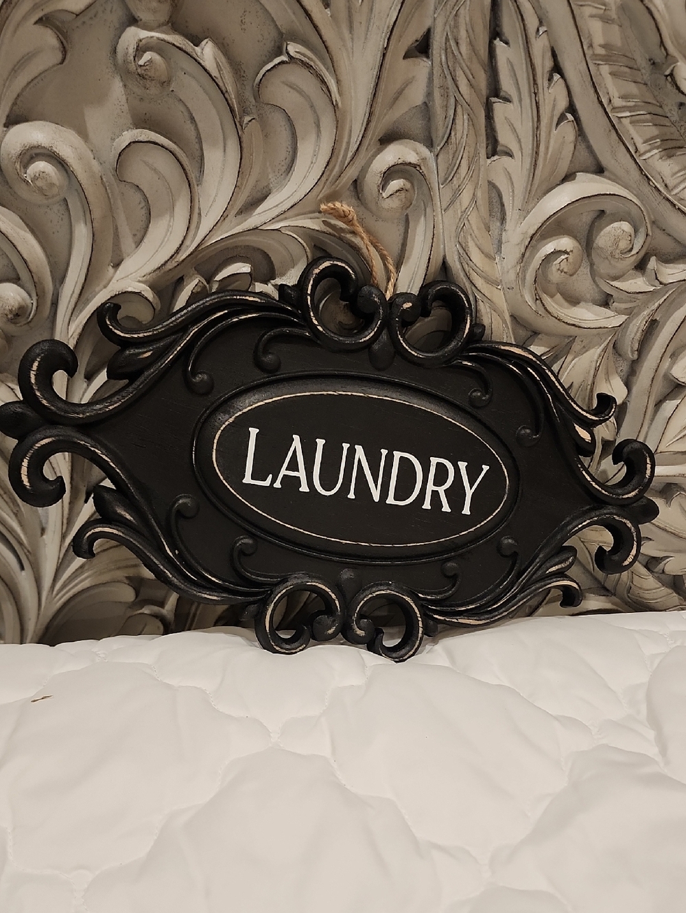 Black Decorative 'Laundry' Wall Sign